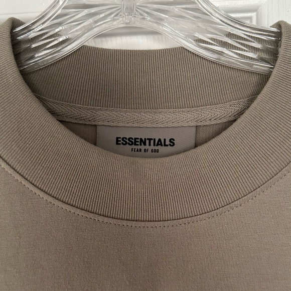 Fear of God Essentials Long Sleeve Shirt in Khaki - Size S - NWOT - Picture 3 of 7